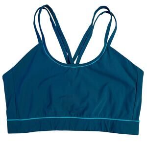 Janji W's Pace Sports Bra REI Run Hike Yoga Racerback Fitness Teal Women’s XL
